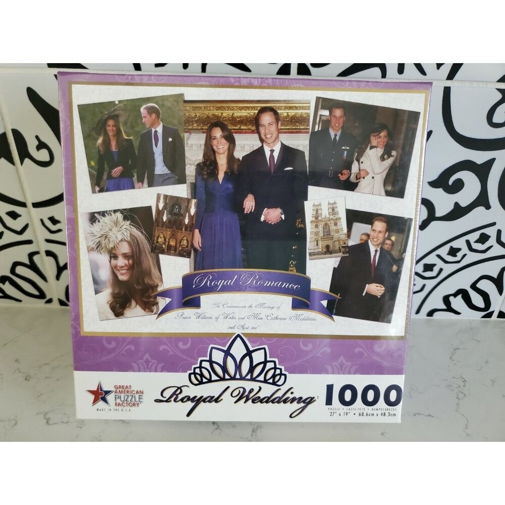 1000+ Royal Wedding April 2011 27"X19" Great American Puzzle Factory Wedding NEW
